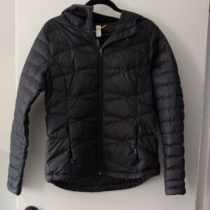 Lole Black Quilted Jacket with Yellow Accents